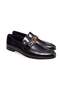 Black Color Laceless Genuine Leather Men's Shoes