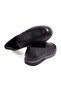 Black Color Laceless Genuine Leather Men's Shoes - 2