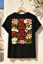 Retro Love Design 100% Cotton Half Oversize Black T-Shirt