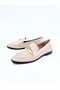 Women's Genuine Leather Ballerinas Beige - 4