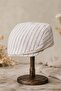 Portofino Stripe Linen Textured Slim Fit Kasket – Flat Cap |   Riviera Collection - 5