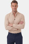 Beige Slim Fit Easy-Ironing Open Collar Lycra Men's Shirt 2602615 - 2