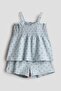 2-piece printed waffled set