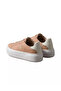 Women's Platform Sole Ck Logo Leather Beige Sneaker - 4