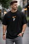 Black 100% Cotton Oversize Fit T-Shirt Just Pizza