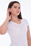 تي شيرت نسائي قطني أساسي أبيض-5013-B - 6