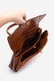 Rinyas Women's Genuine Leather Hand and Shoulder Bag with Lock Detail and Charms, Tan Suede. - 5