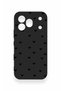 Honor 600 Pro Compatible Black Mini Heart Pattern Silicone Case - 2