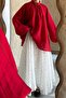 Balon Sleeve Red Thalia Chiffon Blouse