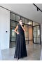 Draped Shimmering Maxi Dress Black - 2