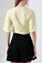 Women's Sandy Side Gathered Short Sleeve Blouse - 8