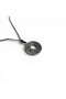 Celtic Knot Motif Chrome Plated Medallion Necklace - Adjustable Oiled Cotton Unisex Jewelry - 4