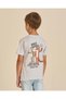 Boys Ivory Tiger Front And Back Print T-Shirt - 3