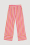 Colorful Striped High Waist Trousers Pink - 2