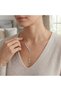 Minimalist Y Necklace with Star Detail and Zircon Stone - Silver Color - 5