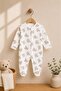 Animal Patterned 100% Cotton Baby Boy Romper Set 3-Piece 3-6-9 Months - 3