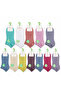 Punto Seamless Sweat Absorbent Bamboo Mixed Color Booties Socks - 2