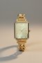 Chain Model Steel Bracelet Golden Yellow Women's Wristwatch - 2