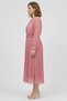 Women Pleated Maxi Dress, Mauve - 3