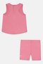 Toddlers Girl 2 Pieces Sleeveless Outdoor Top And Shorts Set, Pink - 3