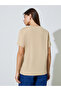 Khaki Regular Fit Round Neck T-Shirt - 6