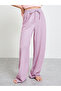 Pink Striped Ruffle Edge Pocket T-Shirt and Straight Pyjama Set - 5