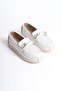 Lizy laceless orthopedic comfortable sole heart patterned women's flat shoes ckt - white - 4