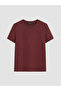 Lcw Everyday Burgundy Soft Touch Women's T-Shirt - 5