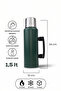 2085-1 Double Layer Stainless Steel Thermos Flask with Handle 1.5Lt Green - 3