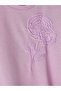 Lcw Everyday Lilac Embroidered Soft Touch Women's T-Shirt - 6