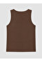 Brown U-Neck Women's Undershirt - 6