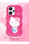 Redmi Note 13 Pro Plus 5g Compatible Case with Camera Protector Red Silicone Couple Phone Case Kitty Pattern - 2
