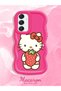 Samsung Galaxy A16 Compatible Case with Camera Protector Red Silicone Couple Phone Case Kitty Pattern - 2