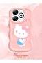 Infinix Smart 8 Pro Compatible Case Camera Protector Pink Silicone Couple Phone Case Kitty Pattern - 2