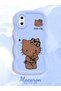 iPhone XS Compatible Case Camera Protector Blue Silicone Couple Phone Case Kitty Pattern - 2