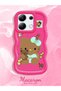 Redmi Note 13 4g Compatible Case with Camera Protector Red Silicone Couple Phone Case Kitty Pattern - 2