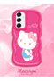 Samsung Galaxy A16 Compatible Case with Camera Protector Red Silicone Couple Phone Case Kitty Pattern - 2