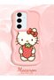 Samsung Galaxy S24 Fe Compatible Case Camera Protector Pink Silicone Couple Phone Case Kitty Pattern - 2