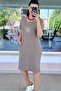Front Pocket Sequin Detail Washed Cotton Dress 6Y324 - 3