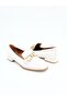 Women's Genuine Leather Ballerinas Beige - 3