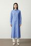 Santi Comfortable Fit Slit Detailed Buttoned Long Sleeve Tunic Women's Shirt & Hijab Shirt - Cobalt bluewhite - 3