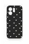 Vivo V70 5g Compatible White Mini Heart Black Patterned Silicone Case - 2
