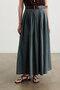 Blue Belted Pleated Skirt - 3