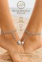 316 L Steel Half Heart Detailed Anklet Set of 2 Meaningful Gift for a Friend