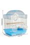 Premium Aviary Bird Cage (Blue) 30x26x39 cm – Hanging Round Decorative Bird Cage with Slide-Out Cleaning Tray, External Feeder Cups & Activity Ring for Finches, Canaries & Budgies - 7