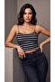 Women's Thin Strap Crop Top Bustier Blouse
