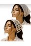 2-Piece Combination Yellow Daisy Knitted Bohemian Crochet Mesh Bandana Suitable for Adults and Children