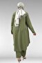 67059 Large Size Buttoned Cupra Pants Suit - Nefti - 5