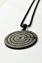3.5 cm Plate Black Color Double Sided Line Embroidered Four Kul & Tasavvufi Hi̇ç Written 60 cm Thick Doc Chain 316L Stainless Steel Necklace - 4