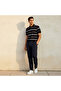 Men Short Sleeve Striped Polo T-shirt - 3